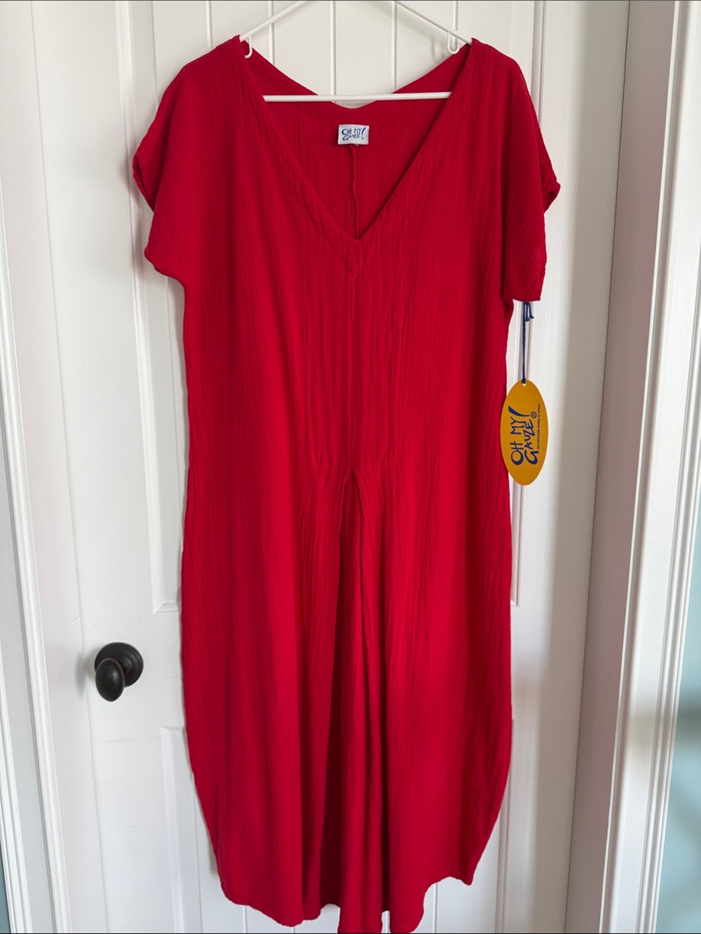 Oh My Gauze! Red Midi Dress